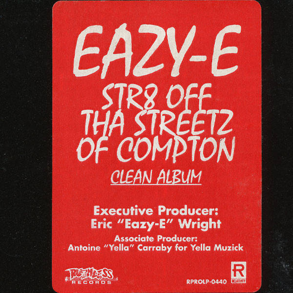 Eazy-e Str8 Off Tha Streetz Of Muthaphukkin Compton Vinyl Records and