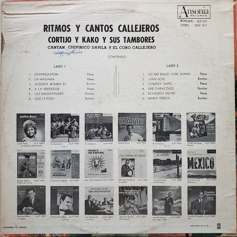 Rafael Cortijo Y Kako Y Sus Tambores - Ritmos Y Cantos