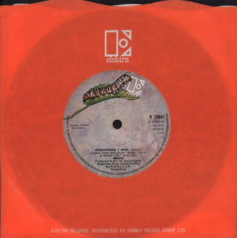 Bread Everything I Own Vinyl Records and CDs For Sale MusicStack