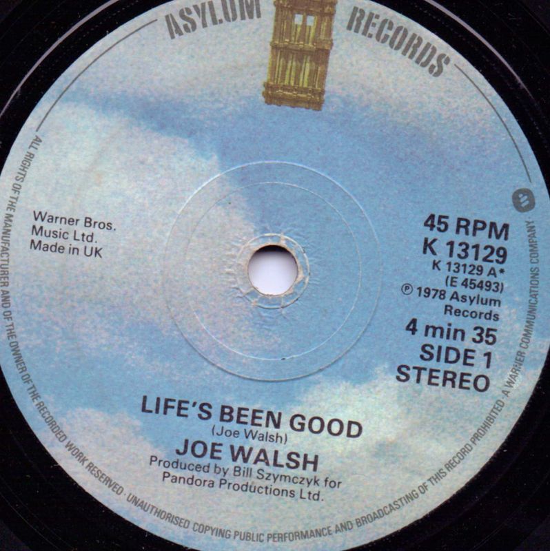 Joe Walsh Life's Been Good Vinyl Records and CDs For Sale MusicStack