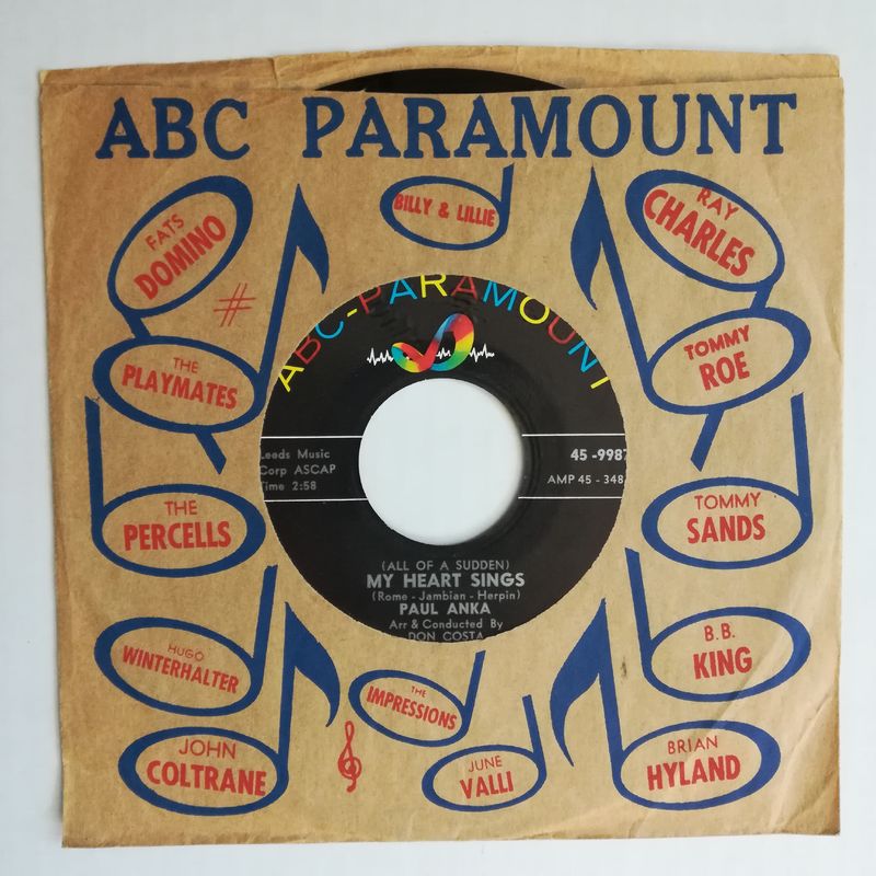 Paul Anka My Heart Sings / That's Love (7") For Sale