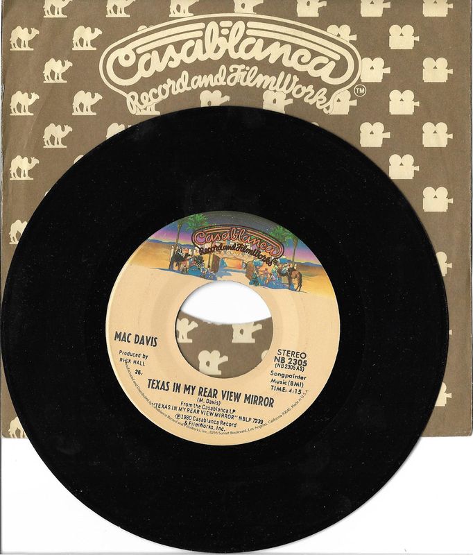 Mac Davis Texas In My Rear View Mirror Vinyl Records and CDs For Sale