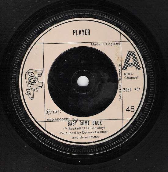 Player Baby Come Back Vinyl Records and CDs For Sale MusicStack