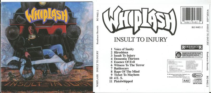 Whiplash Insult To Injury Vinyl Records and CDs For Sale
